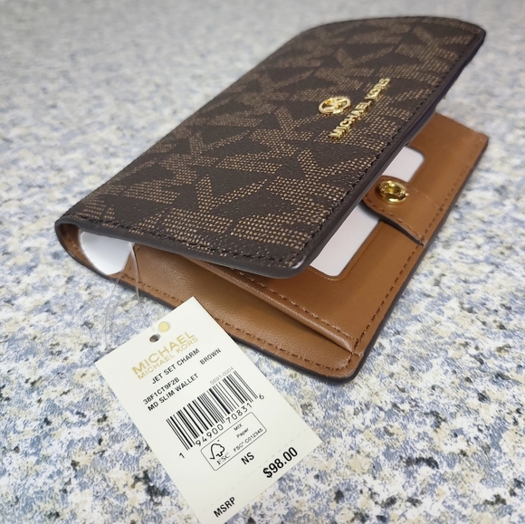 🔥SOLD🔥🌺Michael Kors🌺 POEBE Optic White MD Bucket Messenger Leather & Wallet - Picture 14 of 16